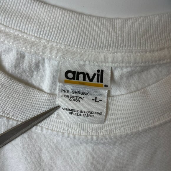 2003 Vintage Y2K Cinco Rancho Mexico T Shirt White Large L Summer Mexican Solid - Picture 4 of 16